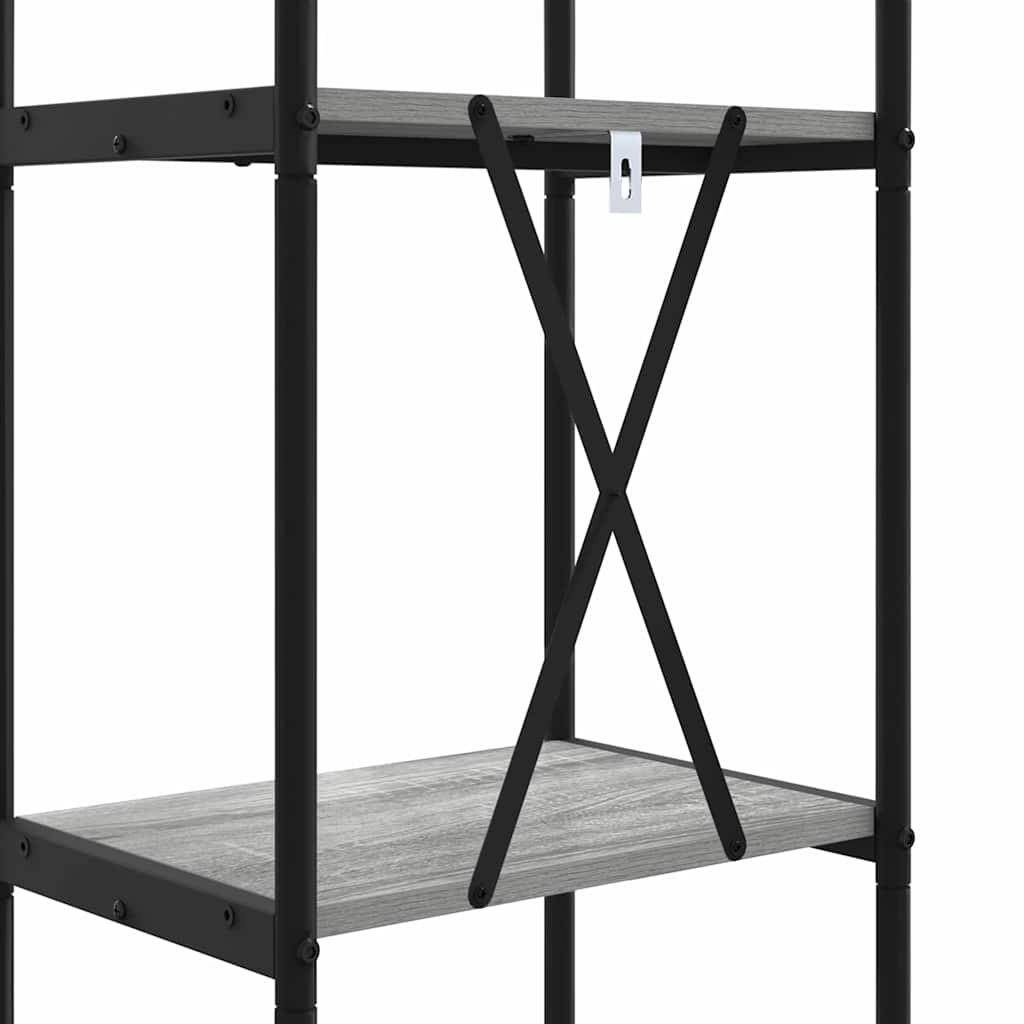 Bookshelf Grey Sonoma 40 x 30 x 109 cm Engineered Wood