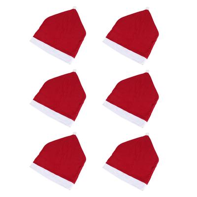 6 Pcs Christmas Chair Covers Santa Hat Chair Covers For Dining Room Holiday Christmas Decorations Red