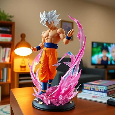 25cm Anime Dragon Ball Charaktere Monkey King Actionfiguren Super Instinkt Super Saiyajin Statue PVC Leuchtendes Modell Sammlung Geschenke