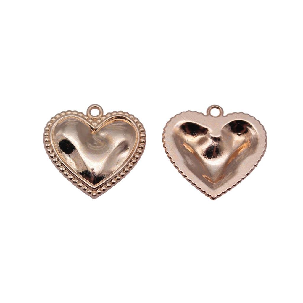 Filigree Heart Charms Antique Alloy Pendants For Vintage Floral Jewelry
