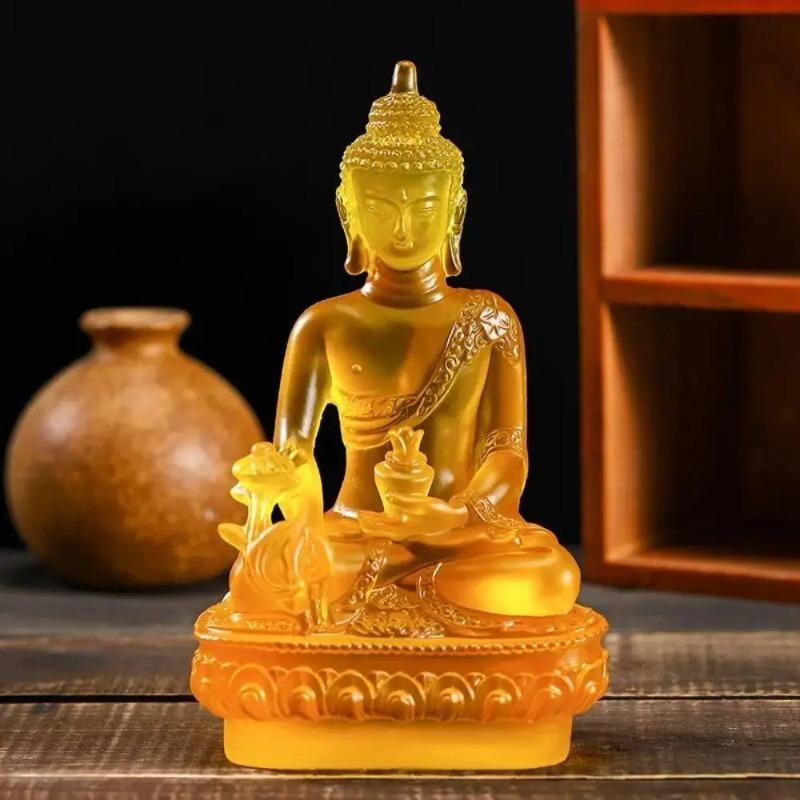 Medicijn Boeddha Beelden Ornament Hars Feng Shui Geluk Shakya Muni Boeddha Sculptuur Huis Kantoor Tuin Decoratie