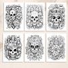1pc, A4 Teen Coloring Book, Skull Coloring Book, 25 Different Patterns, 100gsm Thick Paper, Stress Relief, Birthday Gift