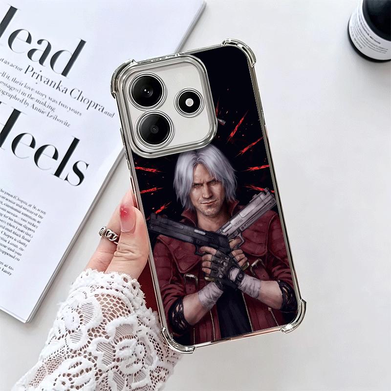 D-Devil M-May Cry 5 Soft Phone Case For Xiaomi Redmi Note 14 15 Pro Plus 13 12 11S 11T 5G 10 9S 9 Plating Anti-Fall Fundas