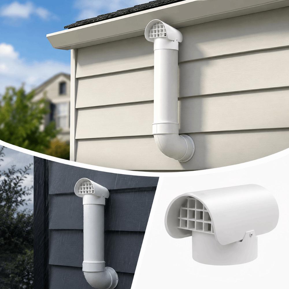 Fine Filter Screen Radon Exhaust Vent Cover Weatherproof Vent Hood  Air Exhaust Circulation