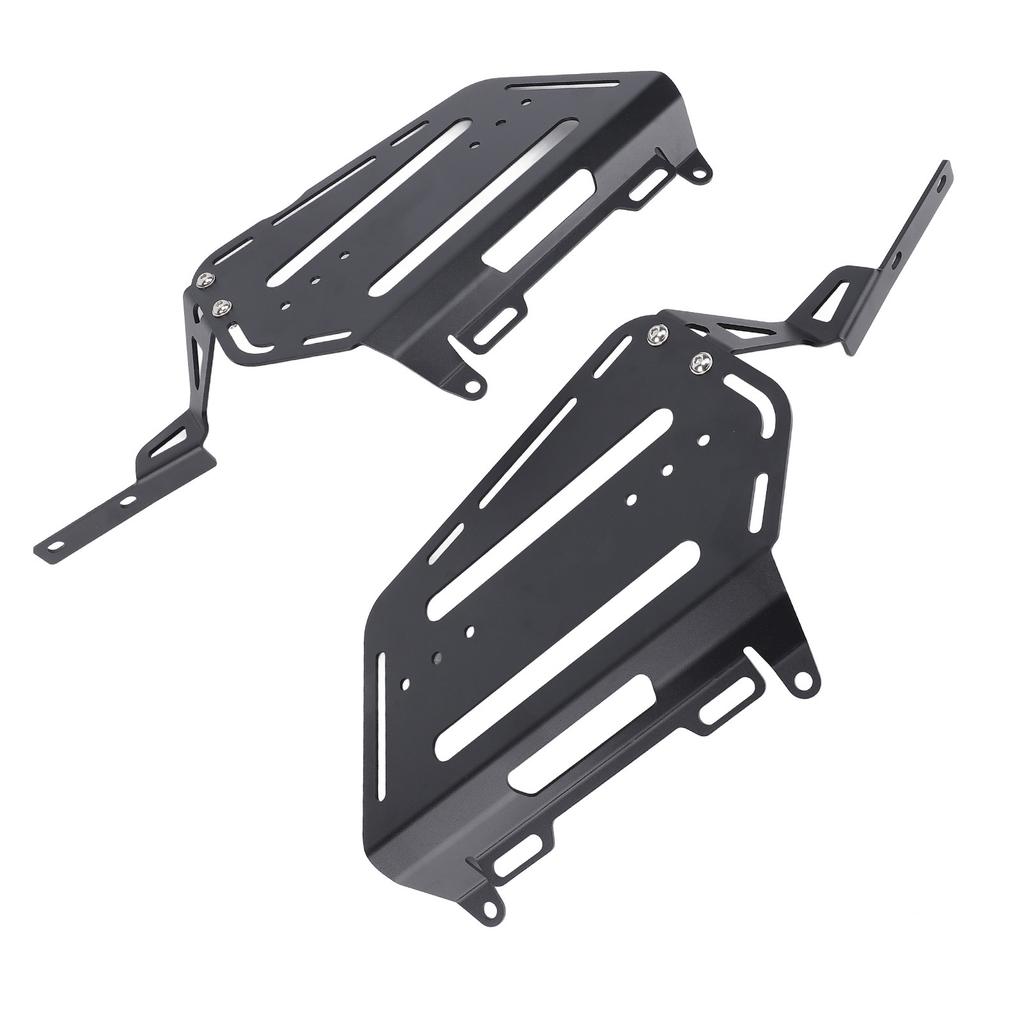 Motorcycle Side Luggage Rack Aluminum Strong Load Bearing Black Powder Coating Enhanced Safety Side Storage Rack for