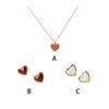 Steel Women Heart Shape Jewelry Electroplated Unfading Replacement Anti-rust Smooth Girls Jewellery Birthday Gift