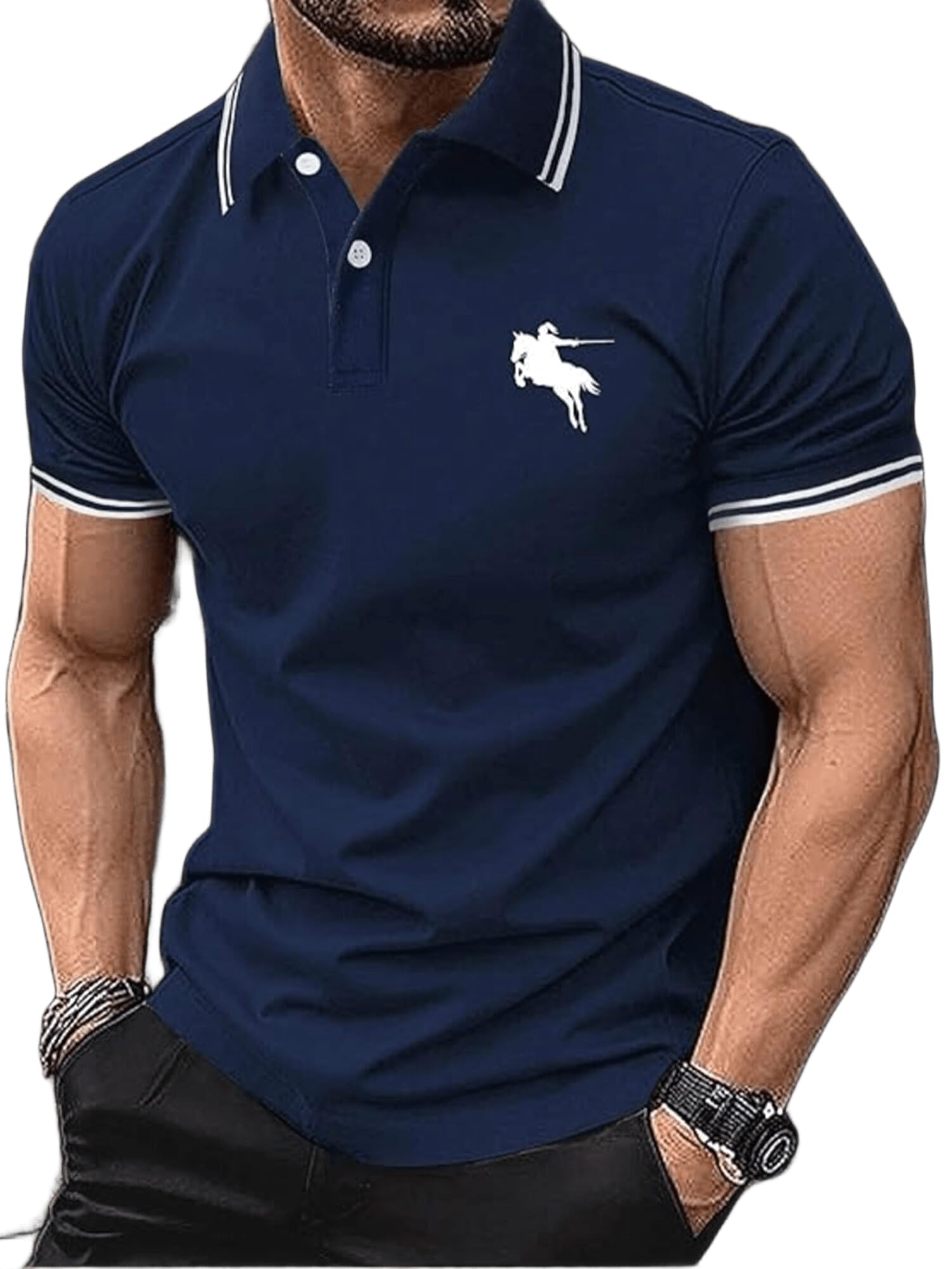 Lymio Men T-Shirt || T-Shirt for Men || Plain T Shirt || T-Shirt (Polo-18-21) (M, Blue) M синий