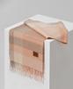 Likkeullou Rc 100% Cashmere Check Scarf Orange