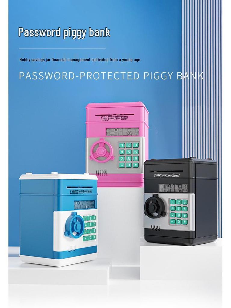 Creative Music ATM Password Money Safe - Large Capacity Savings Deposit Box
