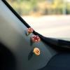 3pcs Cute Mushroom Rabbit Mini Figurine, Car Dashboard Decor Ornament for Center Console, Screen, Window, or Door Side Display