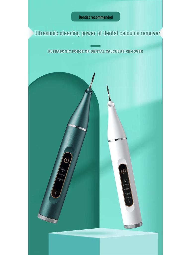 Portable Ultrasonic Tooth Cleaner - Tartar Removal & Whitening Device