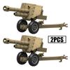 MOC WW2 Militärpistole Kanone Bausteine Schwere Waffen Kriegsszene Soldaten Armee Figuren Zubehör Waffen Steine Spielzeug