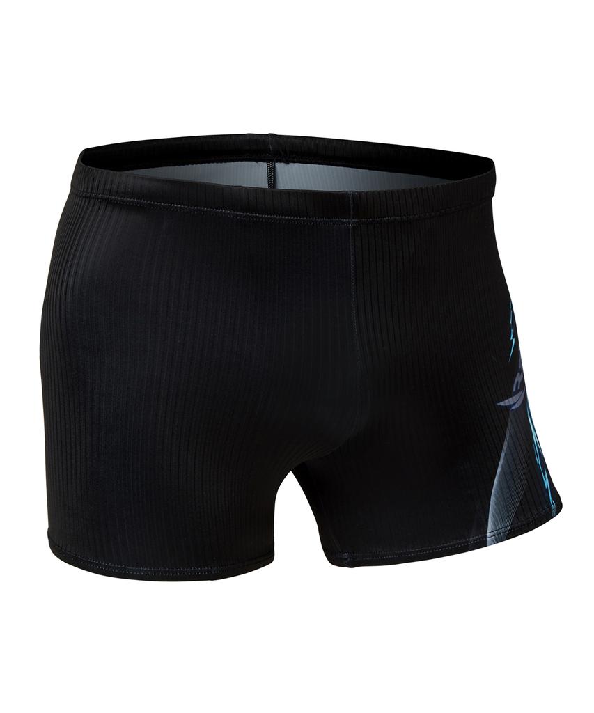 Laelliseupocheu [Osmq671 Blk] Solid Square Men'S Swimsuit Black