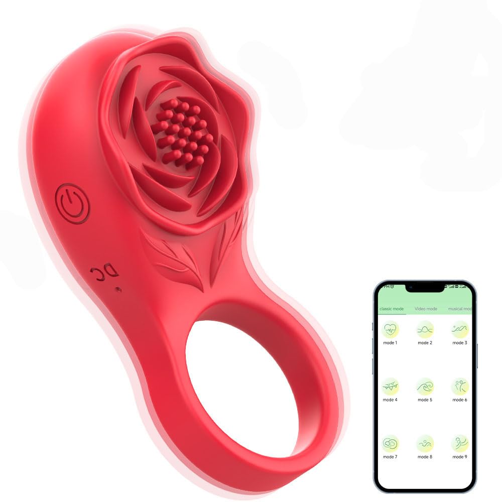 APP Remote Control Penis Ring Multi Frequency Vibrating Male Delay Device