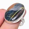 Natural Black Tiger Eye Gemstone 925 Sterling Silver Jewelry Ring Size 9.5 G8I05