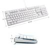 Merdia Mechanical Gaming Keyboard, Full 104 Keyboard, US Layout, USB Wired Keyboard with LED Backlight (Brown Switches - White)