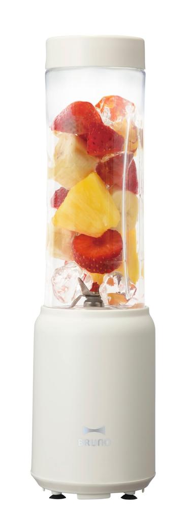 BRUNO Blender Bottle Mini Bottle Blender Can Crush Ice Smoothie Mixer Compact 280ml Ivory BOE073-IV
