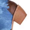 Botas Cowgirl para Mujer de Media Caña Botas Western Gaucho Cowboy Tacones de Bloque Zapatos PU Patchwork Denim Calzado Hecho a Mano
