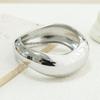 Irregular Punk Hip Hop Chunky Bangles for Women Goth Geometric Smooth Metal Charm Wide Bracelets Couple Jewelry Gift