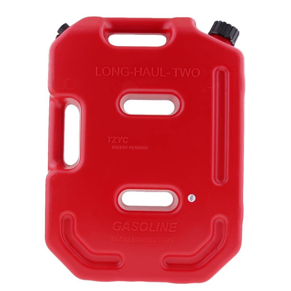 10L Portable Fuel Tank Can Gasoline Diesel SUV ATV Motorcycle Container - Red, as described