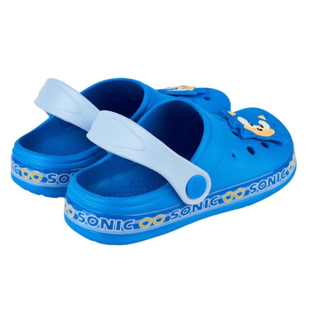 (2 UK Child, Blue) Sonic The Hedgehog Boys Clogs