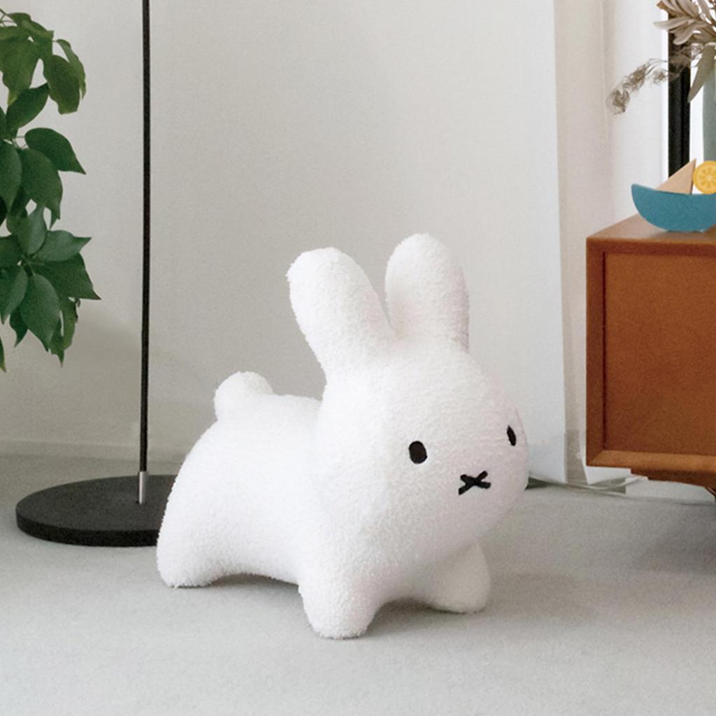 Ides Bruna Bonbon Fluffy Rabbit White Fluffy Huggable Plush Toy for Ages 3 and Perfect As a Birthday Comes with Air Pump [Official] Up, Gift,