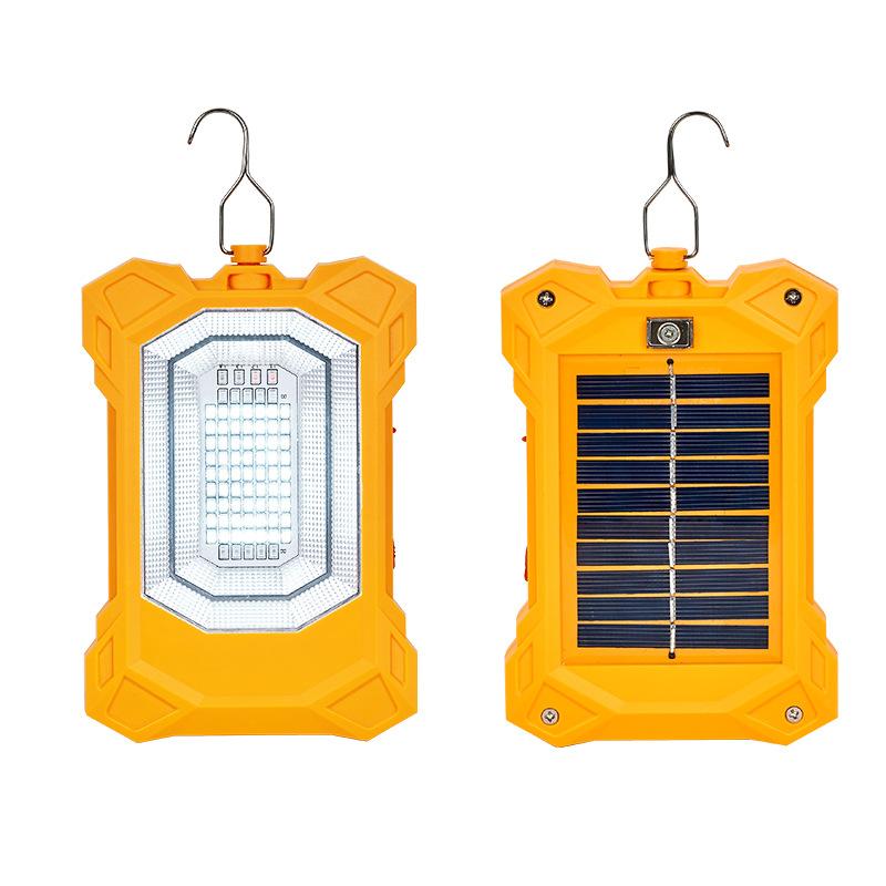 Dual Rechargeable Lithium Battery Night Market Street Stall Light Outdoor Camp Hook Type Emergency Camping Light Solar LED Lamp
