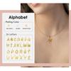 Goldenes Titanstahl Personalisierter Buchstaben Anhänger Halskette - Leichter Luxus Schlüsselbein Kette für Damen mit Nischen Design