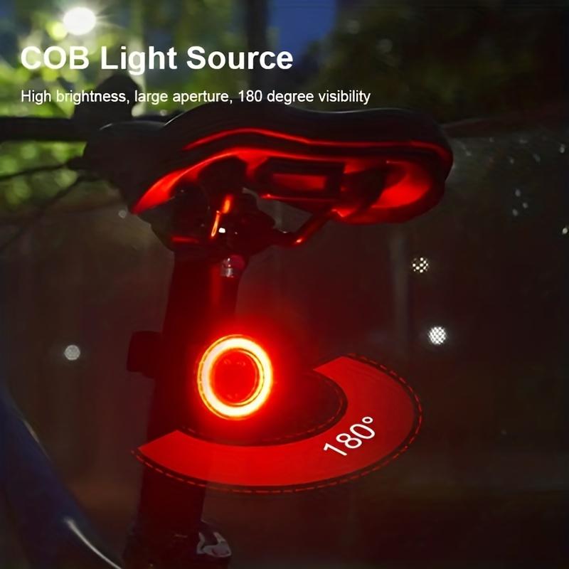 Smart-Fahrrad-Rücklicht, Auto-Start-Stop-Bremssensor LED-Ladefunktion Radfahren Smart-Fahrrad-Rücklicht