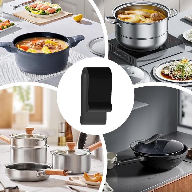 8PCS Oven Lid Flexible Bumper Protector Clips Food grade silicone cookware clip for Cookware Protectors for Oven Pots