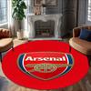 1pc A-Arsenal Carpet, Round Rug, Comfortable, Suitable for Entryways, Living Rooms, Office, And Bedrooms, Christmas Decoration