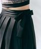 Foriz [Eclat Skirt_Black] Reversible Wrap Flare Mini Skirt