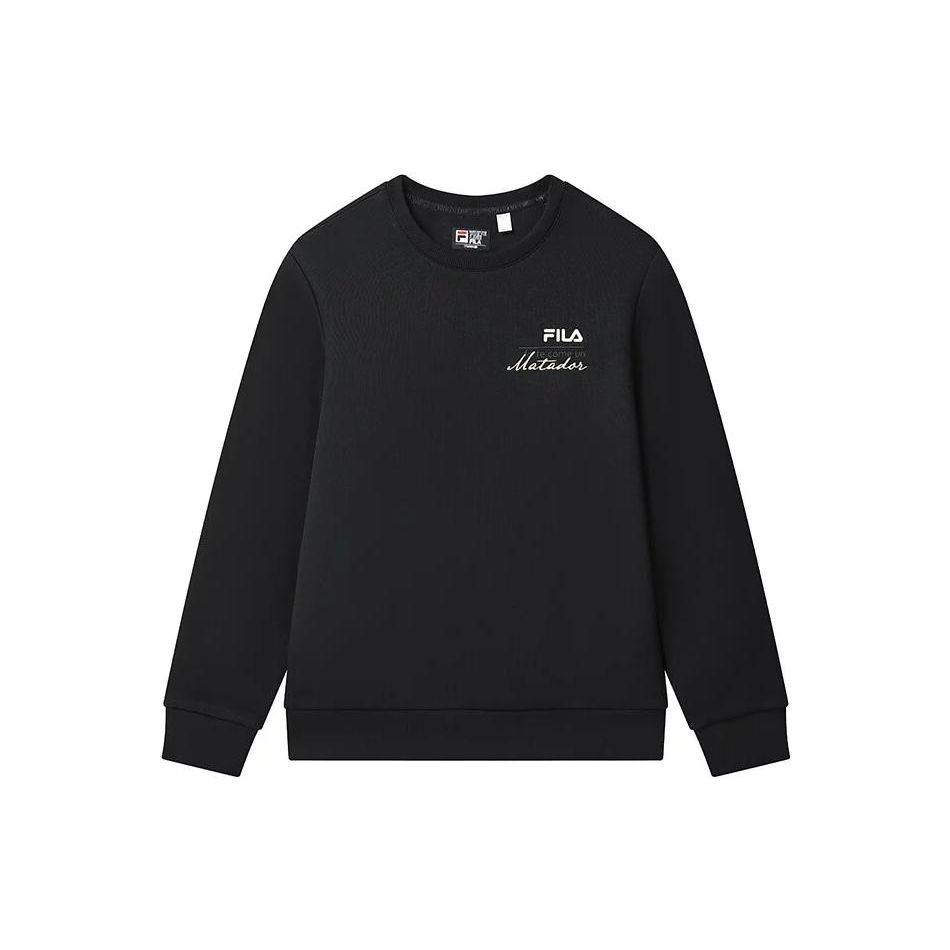 Fila Heritage Series Back Letter Logo Printed Pullover Sweatshirt Men Sweatshirt Black F11M318212F-BK