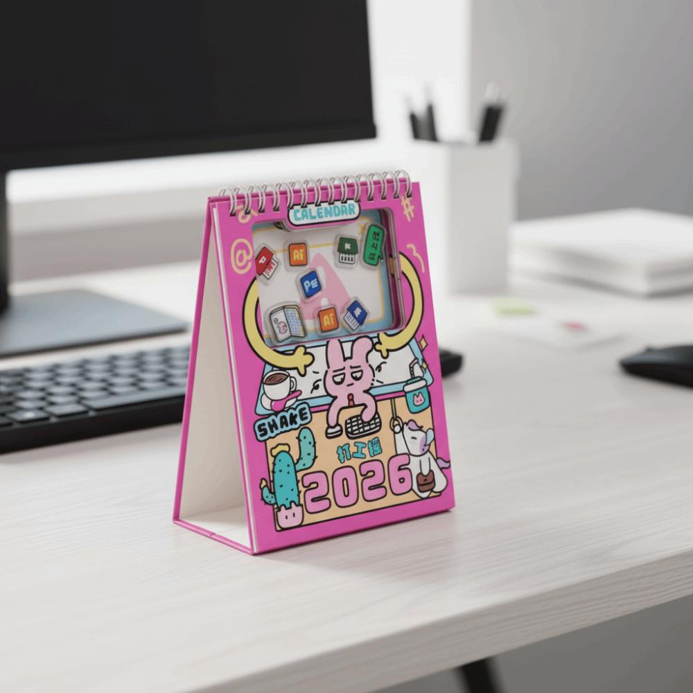 Traditional Desktop Calendar Double Coil Table Calendar Multi Functional Schedule Planner  Student