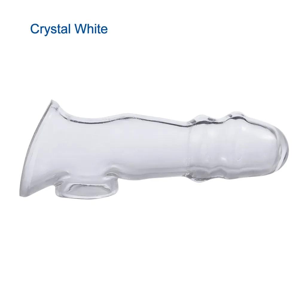 High Elastic Adult Penis Sleeve Cock Extender Reusable and Safer Condoms Sex Toy for Couple Man Delay Ejaculation Tools