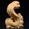 Cypress Wood Carving Snake Ornament, Solid Wood Carving Lucky Transfer Zodiac Snake Hand Piece Home Decoration Crafts Figurines