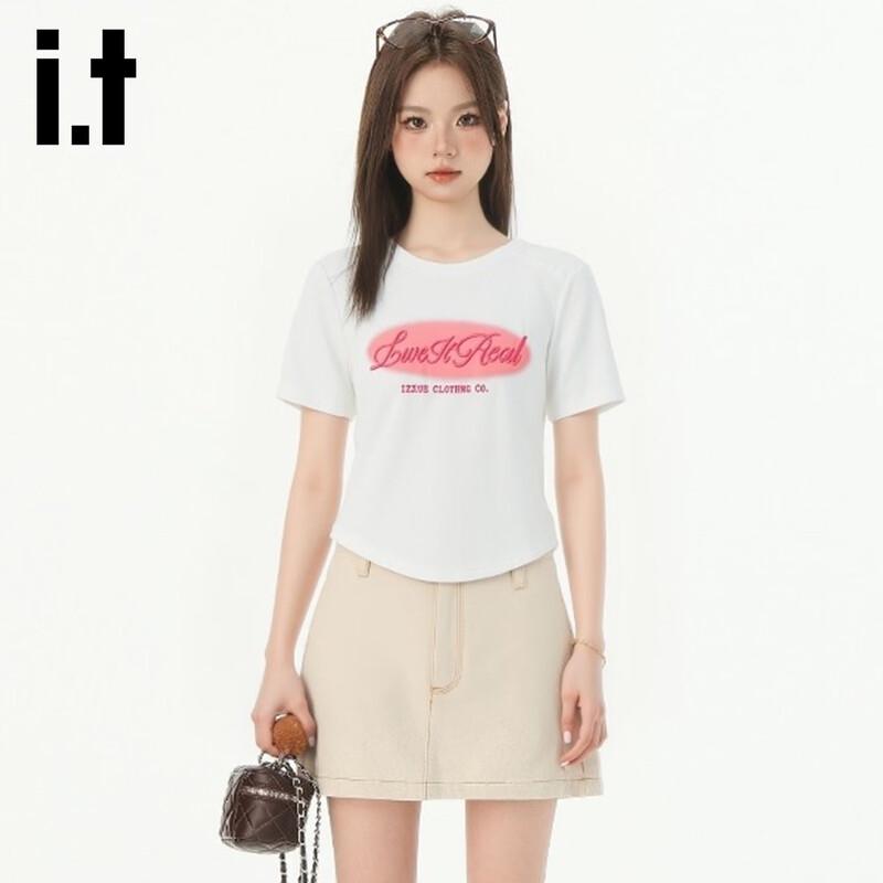 Izzueit Women's 3D Embroidered Print Cool Cotton T-Shirt