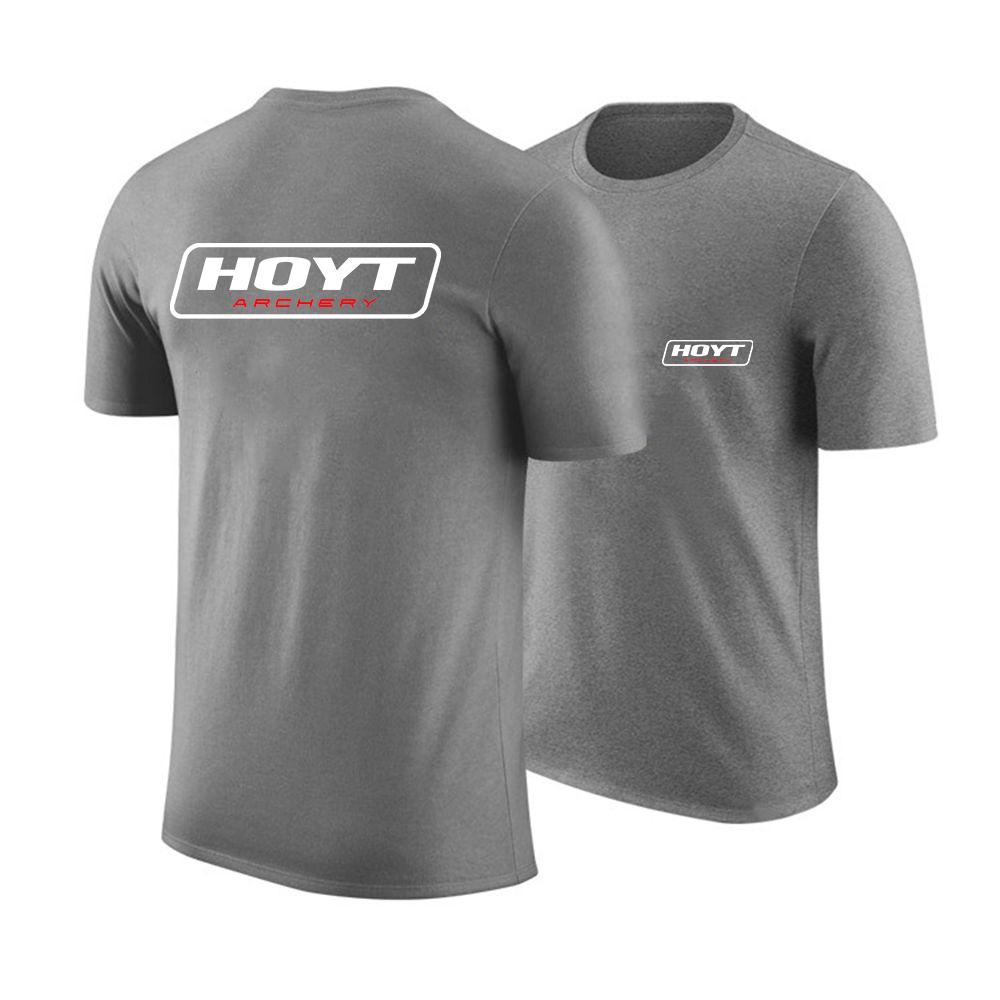 HOYT Archery Huntinger Bows TShirt for Unisex 100 Cotton Lightweight Breathable Slimfit Monochromatic ONeck Casual Basic Top