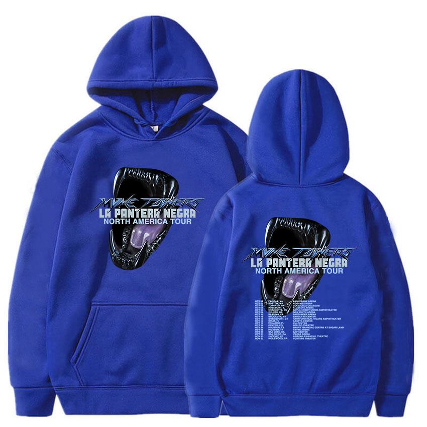 La Pantera Negra Tour Hoodies Myke Towers Rapper Printing Sweatshirts Hip Hop Streetwear Winter Fall Fleece Men Pullovers