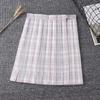 Japanese JK High-Waisted Plaid School Uniform Pleated Skirt by Yimengge