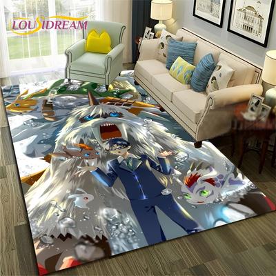 Cartoon Digimon Adventure Monster 3D-Teppich für Zuhause, Wohnzimmer, Schlafzimmer, Sofa, Fußmatte, Dekor, Kinderbereich, rutschfeste Bodenmatte
