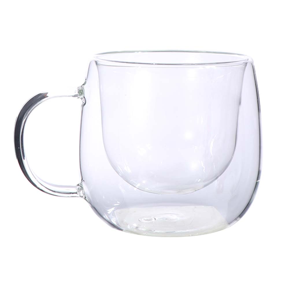 2pcs Heat Resistant Coffee Cup 300ml Tumbler Mug Home Bar Double Wall Glass Cup Set Couples Gift