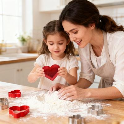 Heart-shaped Corn Starch Tapper Box Leak-Proof Powder Container Anti-Stick Dusting Tool for Polymer Clay