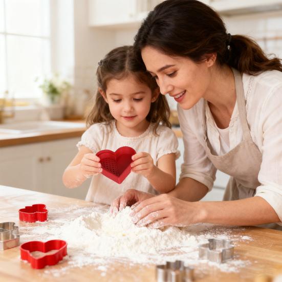 Heart-shaped Corn Starch Tapper Box Leak-Proof Powder Container Anti-Stick Dusting Tool for Polymer Clay