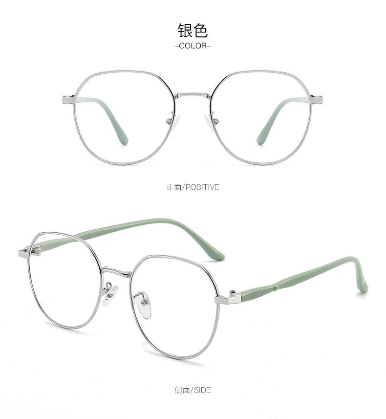 

New Style Anti-blue Light Flat Mirror Women s Myopia Glasses Frame Internet Celebrity Live Streaming Trendy Street Glasses 0 Anti blue light срібний