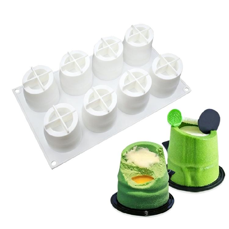 Easy Releases 8 Hole Bamboos Shape Silicone Molds Suitable For Mousse Cake Chocolate And DIY Baking Craft Projects