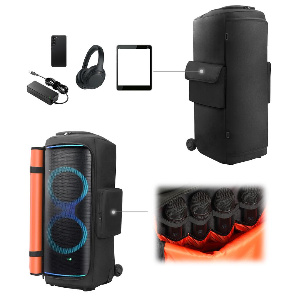 for jbl Partybox 720 Portable Speaker Dust Case Zipper Closure Padded Speaker Protective Cover Wear Resist Speaker Accessories