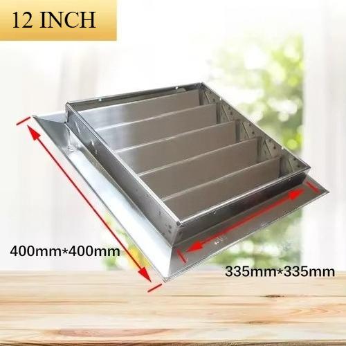 6/8/10/12inch 201 Stainless Steel Square Vent Grille Exterior Wall Exhaust Vent Exhaust Ventilation Window Ventilation Cover