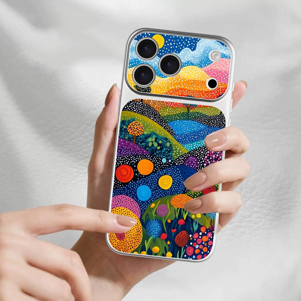 Popular Art Y-Yayoi KusamaS Back Cover Decal Protective For Iphone 17 Pro Max Skin Sticker Back Protective Decorative Sticker