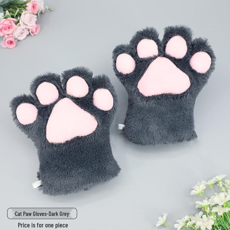 Plush Lolita Cat Paw Gloves for Cosplay & Kids' Performances